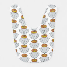 Citrouille Fantôme (blanc) - Bavoir pour bébé