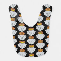 Citrouille Fantôme (noir) - Bavoir pour bébé