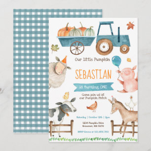 Citrouille Farm Invitation Anniversaire Automne Fa