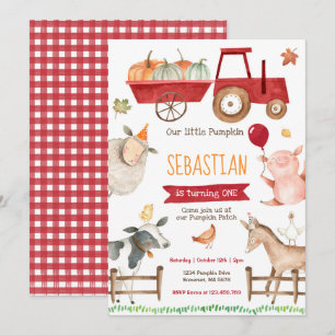 Citrouille Farm Invitation Anniversaire Automne Fa