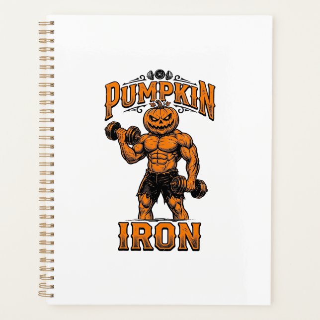 Citrouille Fer Vintage Bodybuilder Halloween Desig (Devant)