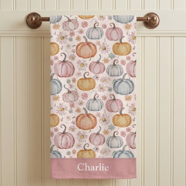 Citrouille Fleurie Rose Personnalisée (Créateur téléchargé)