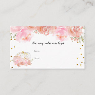 Citrouille Floral Combien de bonbons dans la carte