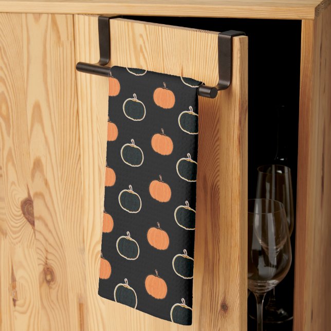 Citrouille/Halloween/Automne/Automne Serviette de  (Pliage en tiers)