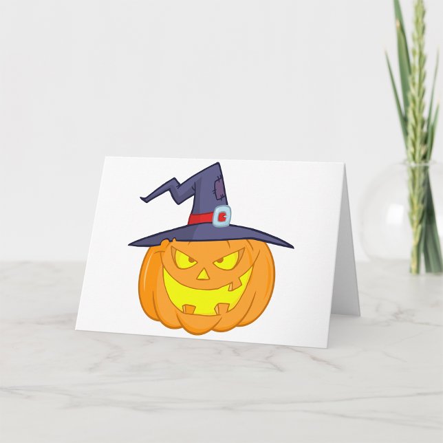 Citrouille Halloween avec Casquette sorcière Carte (Créateur téléchargé)