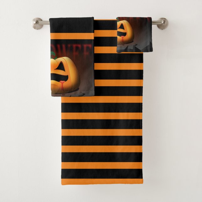 Citrouille Halloween Jack O' Lantern Orange et Noi (En situation)