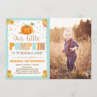 Citrouille Invitation d'anniversaire Garçon Annive