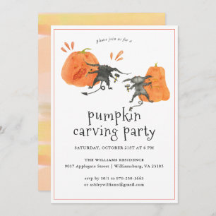 Citrouille  Invitation du parti Halloween