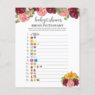 Citrouille - Jeu de photos Emoji Baby Shower