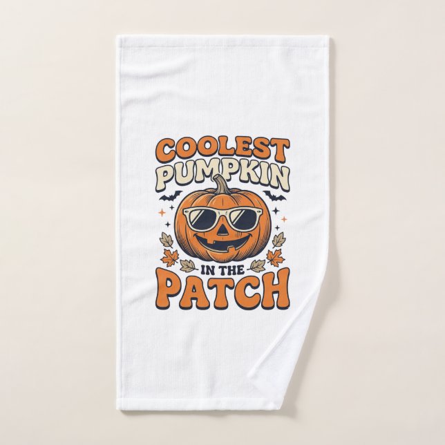 Citrouille la plus cool du patch Halloween vintage (Serviette à main)