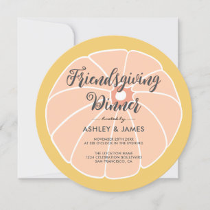 Citrouille moderne Thanksgiving Diner Invitation
