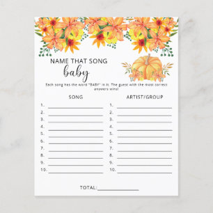 Citrouille - Nommez ce jeu de baby shower de chans