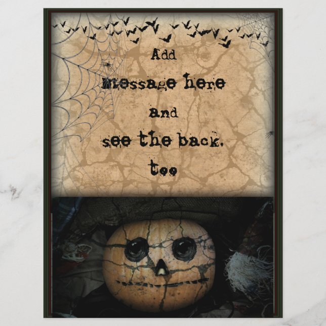 Citrouille orange déplaisant Jack-o-Lantern (Devant)