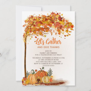 Citrouille Orange Fall quitte Thanksgiving Dîner