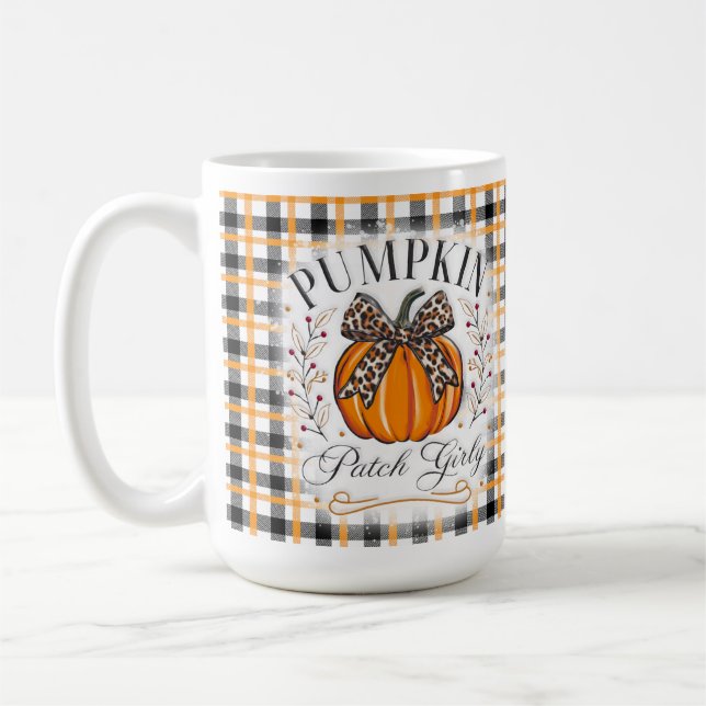 Citrouille Patch Girly Fall Coffee Mug (Gauche)
