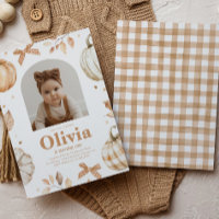 Citrouille photo Invitation d'anniversaire