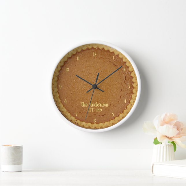 Citrouille Pie Pie O'Clock Horloge personnalisée (Maison)