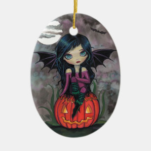 Citrouille Pixie Cute Vampire Ornement d'Halloween