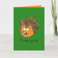 Citrouille porc-épic - Carte de vœux drôle pour Ha