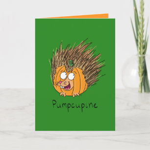 Citrouille porc-épic - Carte de vœux drôle pour Ha