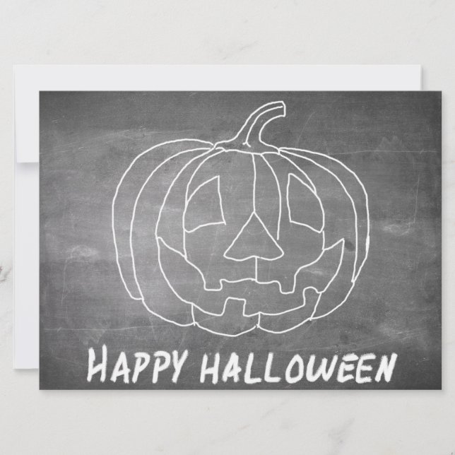 Citrouille pour Halloween 1 aspect tableau noir (Devant)