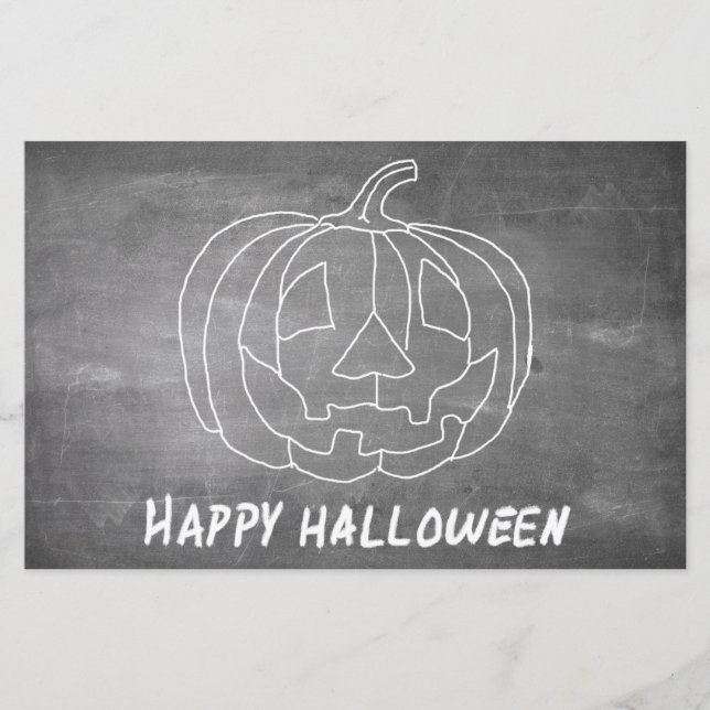 Citrouille pour Halloween 1 aspect tableau noir (Devant)