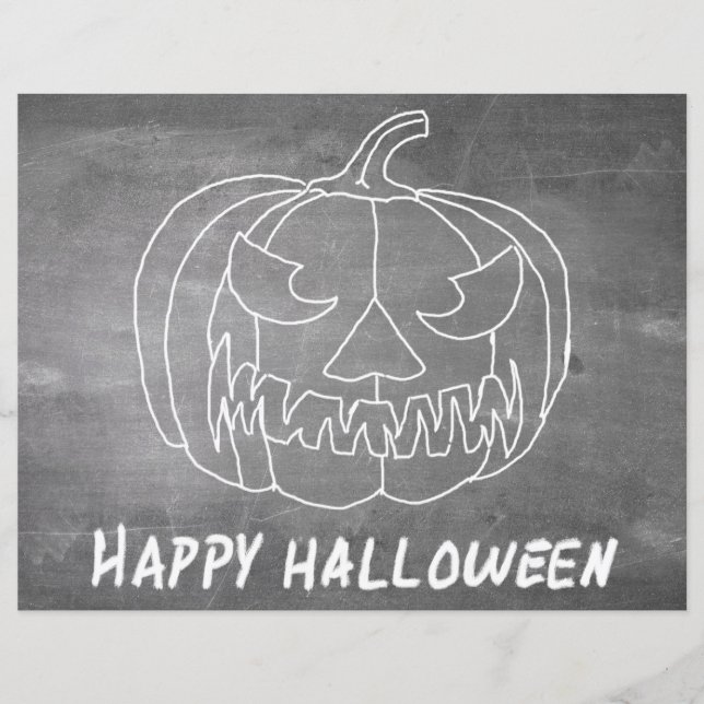 Citrouille pour Halloween 2 look tableau noir (Devant)