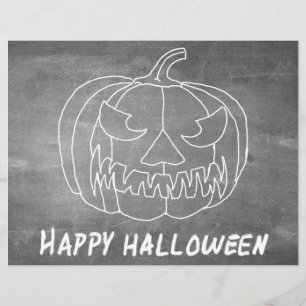 Citrouille pour Halloween 2 look tableau noir