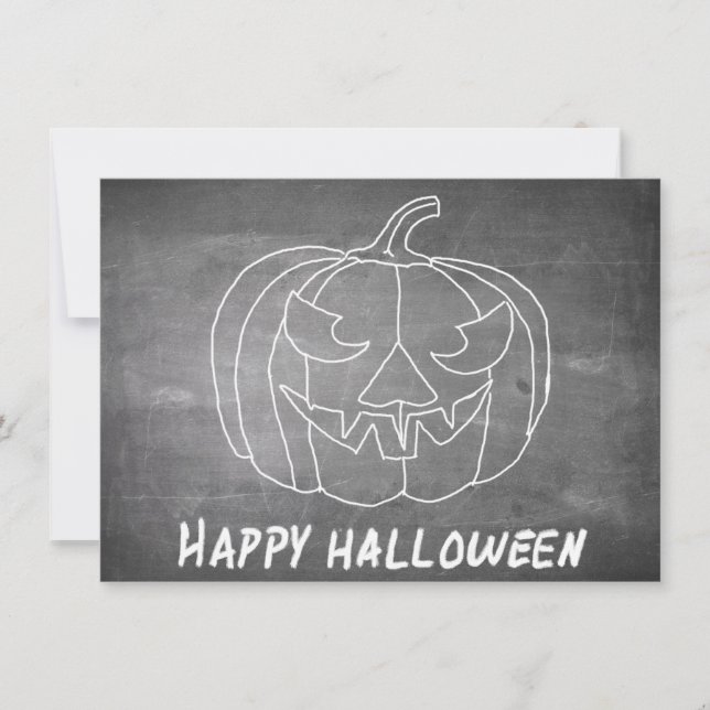 Citrouille pour Halloween 3 look tableau noir (Devant)