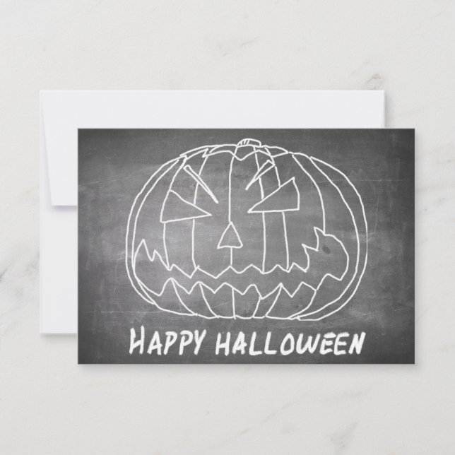 Citrouille pour Halloween 5 aspect tableau noir (Devant)