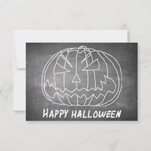 Citrouille pour Halloween 5 aspect tableau noir