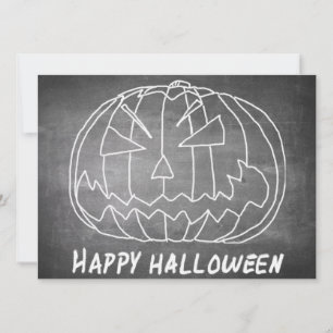 Citrouille pour Halloween 5 aspect tableau noir