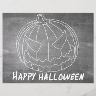 Citrouille pour Halloween 6 aspect tableau noir