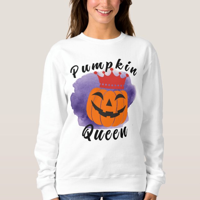 Citrouille Queen Halloween Sweat - shirt à capuche (Devant)