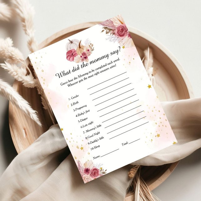 Citrouille Qu'est-ce que maman a dit Baby shower j (Créateur téléchargé)