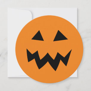 Citrouille ronde Halloween invitations fête d'anni