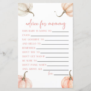 Citrouille rose automne conseil Baby shower activi