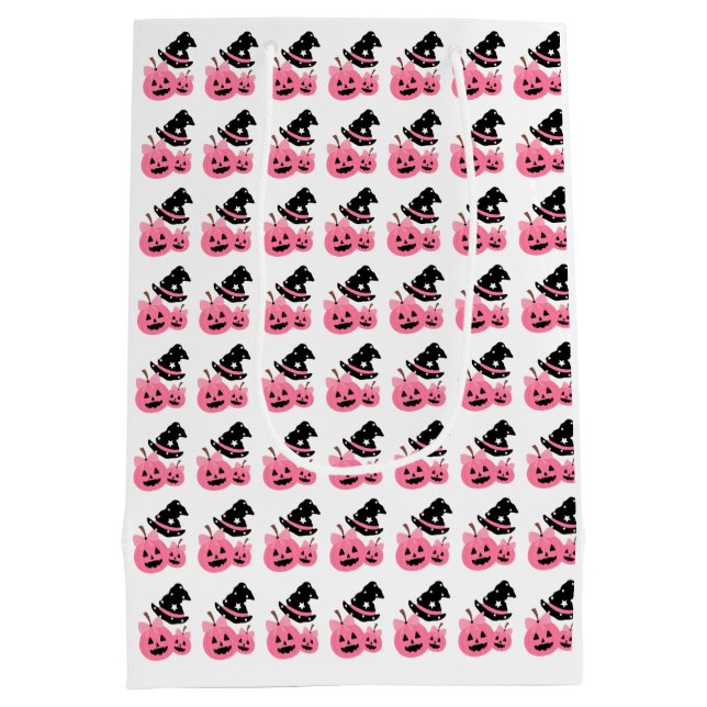 Citrouille rose et Casquette noir Halloween sac de (Dos)