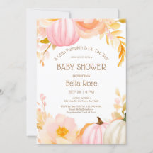 Citrouille rose mignon Invitation Baby shower d'au