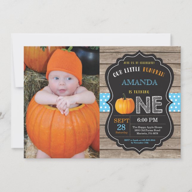 Citrouille Russe Premier anniversaire Invitation B (Devant)