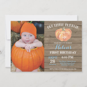 Citrouille Russe Premier anniversaire Invitation B