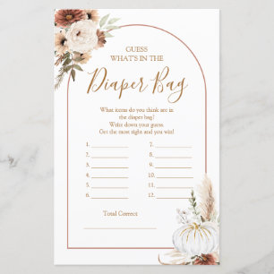 Citrouille Rustic Boho Fall In love Jeu de sac de 