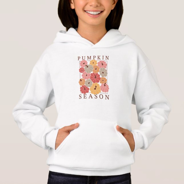 Citrouille Saison Enfants Sweat - shirt à capuche (Devant)