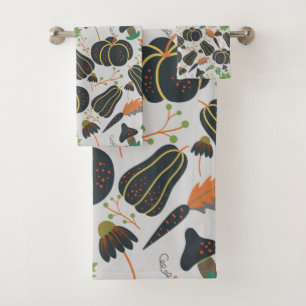 Citrouille sans soudure carotte motif noir et blan