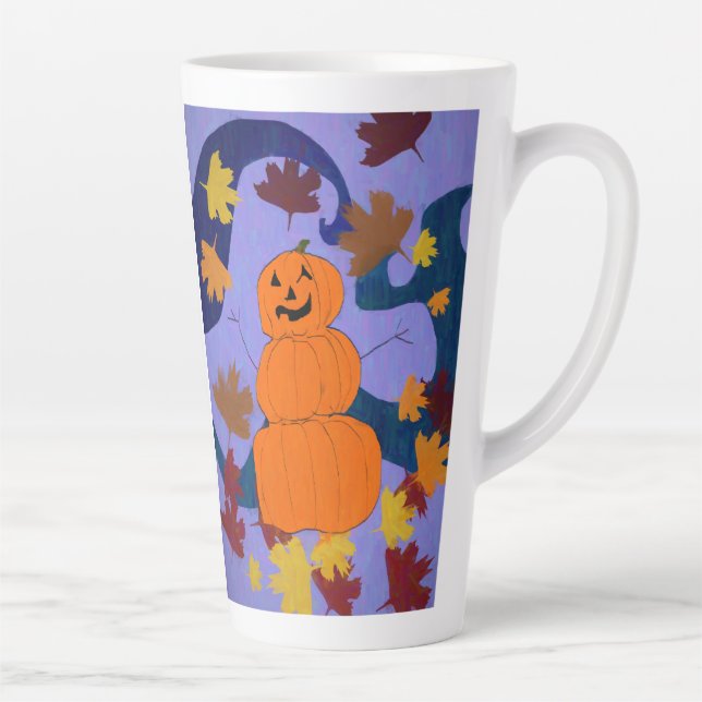Citrouille Snowman Latte Mug (Droite)