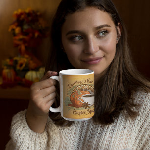 Citrouille Spice Coffee Mug Automne Gold Arrière -