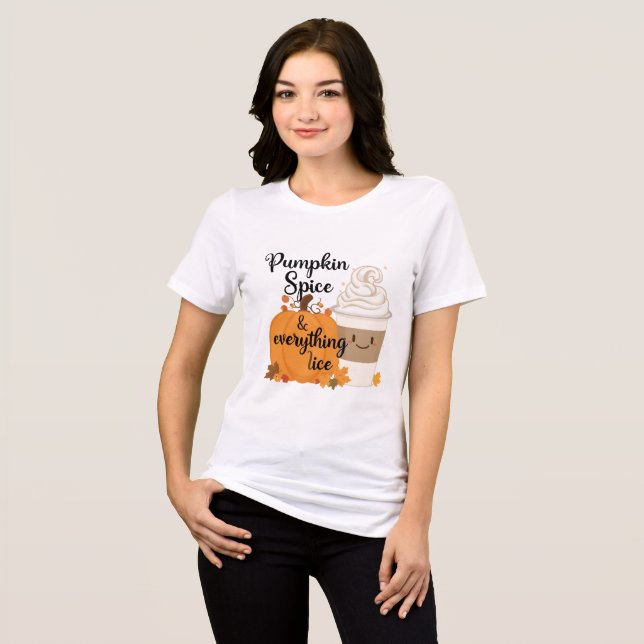 Citrouille Spice Cute Halloween Femmes Tshirts (Recto plein)