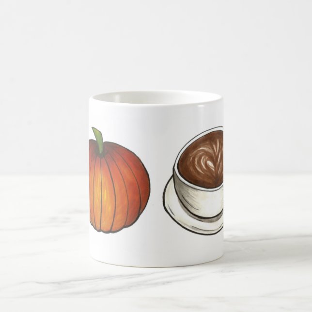 Citrouille Spice Latte Café Orange Citrouille Mug (Centre)
