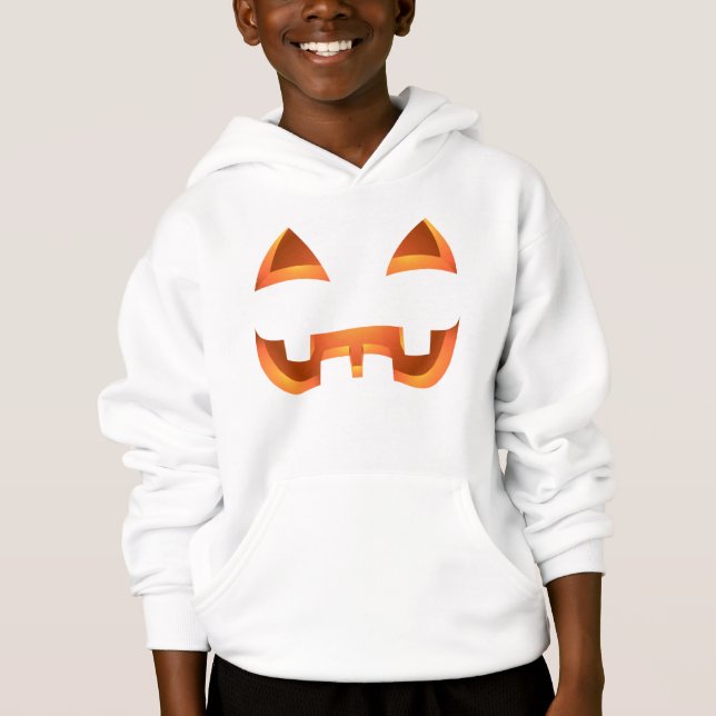 Citrouille Sweat - shirt à capuche d'Halloween Jac (Devant)