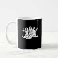 Citrouille tenant une tasse de café effrayant